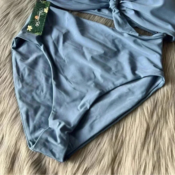 Blooming Jelly  High Waisted Bikini Swimsuit Tie Knot 2pcs Bathing Suits - Picture 6 of 13